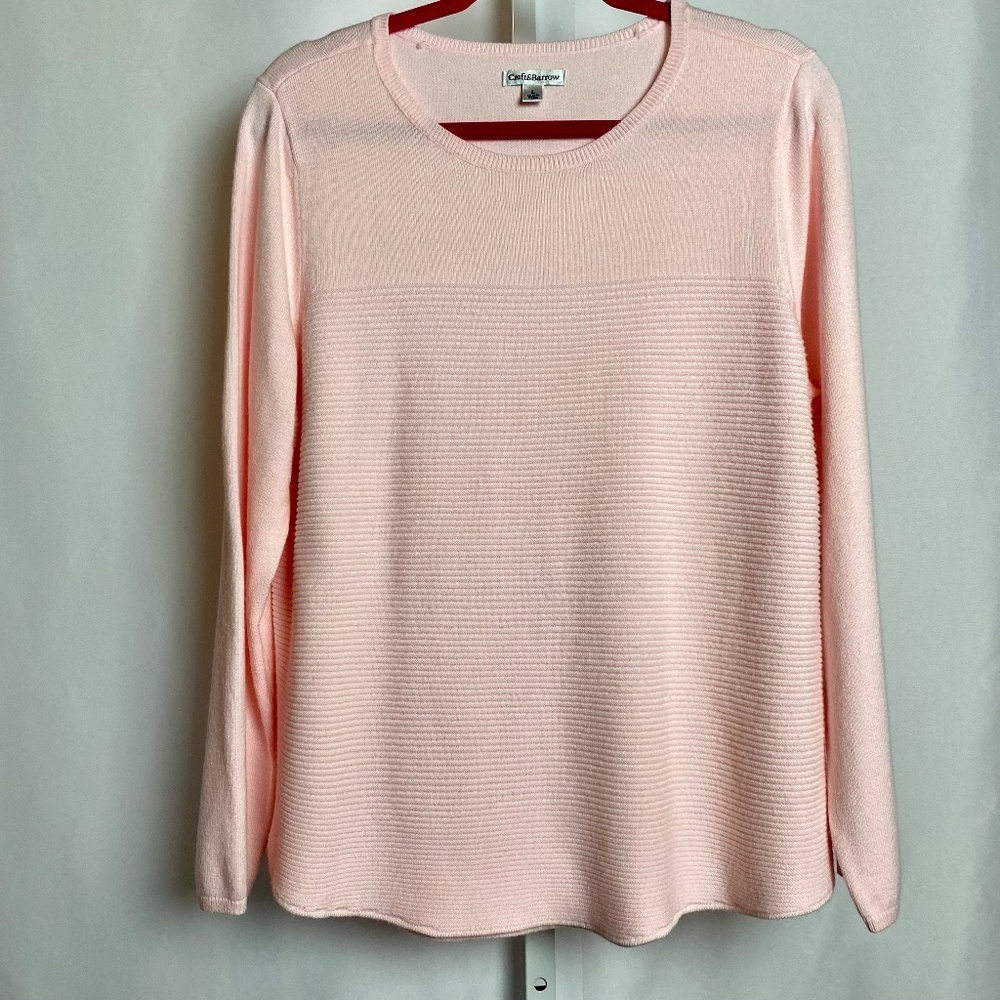 Croft & Barrow Womenʻs Light Pink Long Sleeve Sweater Large